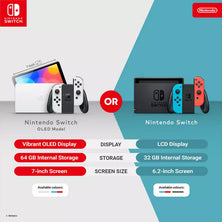 Nintendo Switch OLED Console - Neon Blue & Neon Red NEW