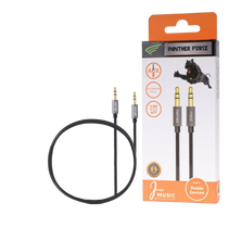 PF110- Panther Force 1.2M AUX Cable - Extended Length for Convenient Charging and Sync-ing of Your Phone