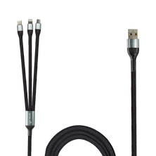 PF168- Panther Force 3 in 1 Cable - Seamless Connectivity, Uninterrupted Power