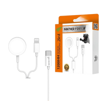 PF208- Panther Force 2-in-1 Watch Charger - Extended Length for Convenient Charging and Syncing of Your Phone