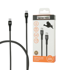 PF45- Panther Force 65W 1M Cable Type-C to Type-C - Extended Length for Convenient Charging and Syncing of Your Phone